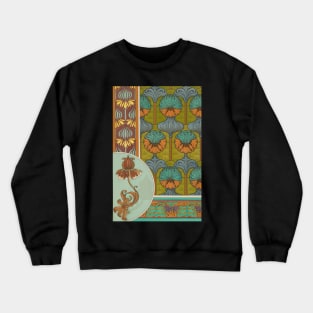 Abstract Floral Pattern Crewneck Sweatshirt